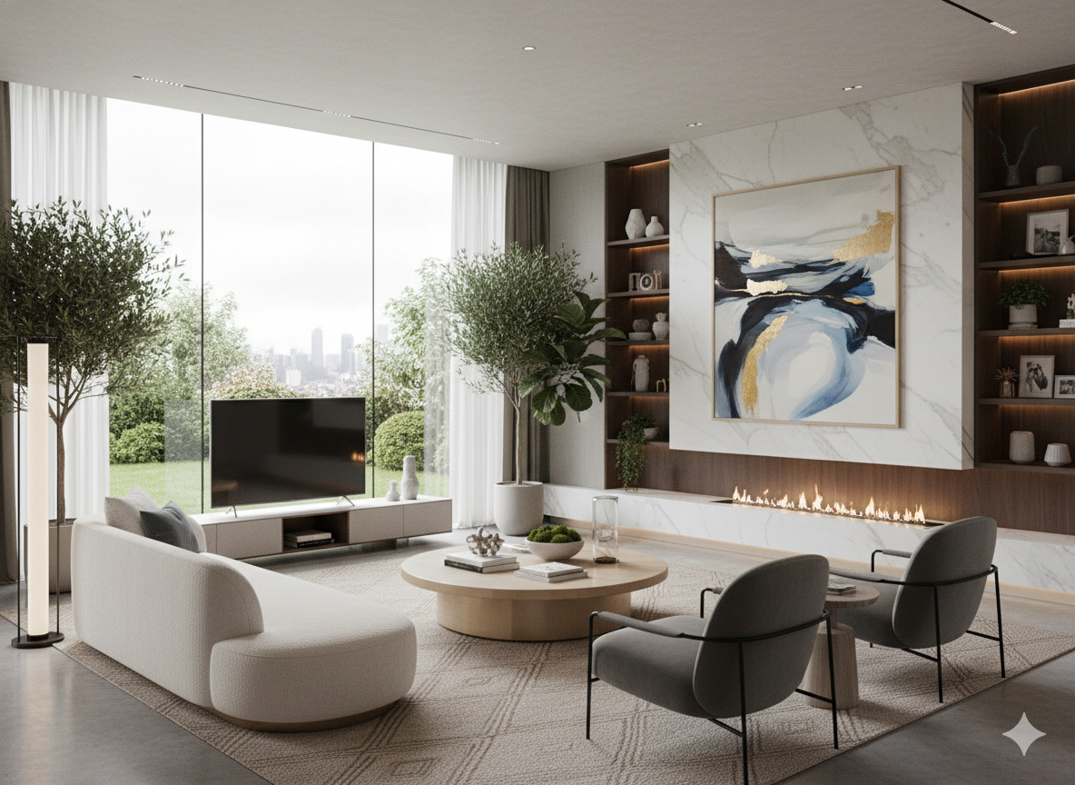 Beautifully styled modern living room
